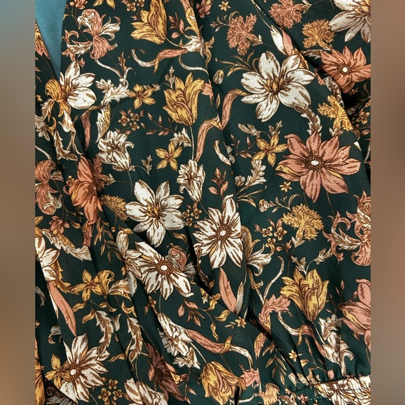 Green floral mini dress - Picture 6 of 8